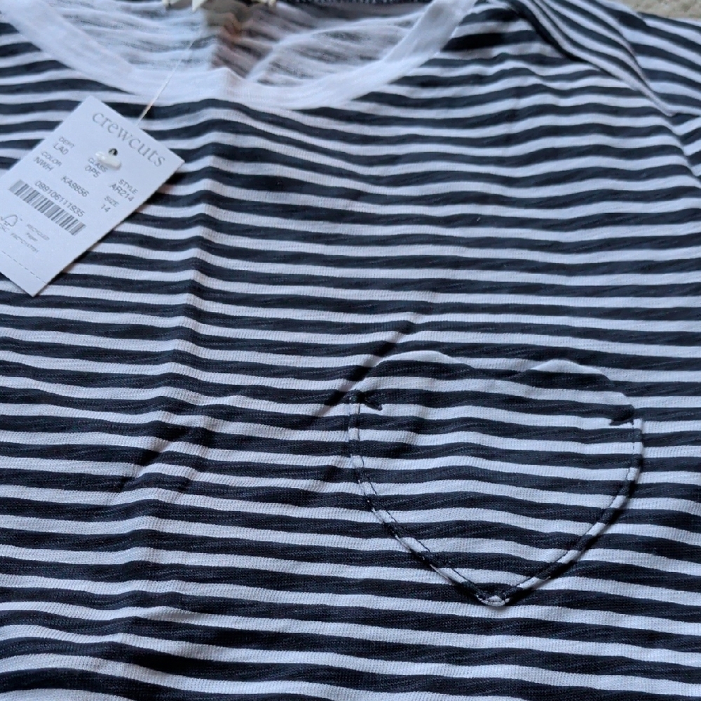 Crewcuts Blue and White Striped Tee - Picture 2 of 5